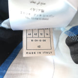 Emilio Pucci Off the Shoulder Mini Dress Blue Parasol Print Cotton Size 46