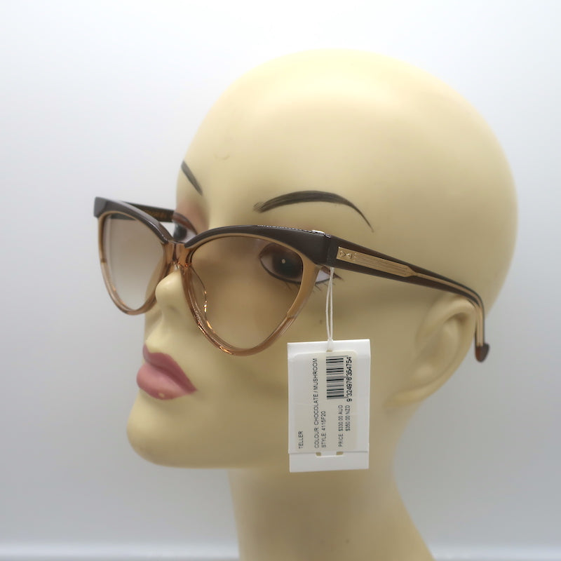 Zimmermann Teller Sunglasses Chocolate/Mushroom 4115F20 NEW