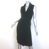 Diane von Furstenberg Lychen Double Breasted Sweater Dress Black Wool Size Small