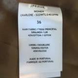 Officine Generale Charlene Houndstooth Plaid Blazer Camel Linen-Cotton Size 36