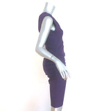 Michael Kors One Shoulder Dress Purple Stretch Jersey Size 6