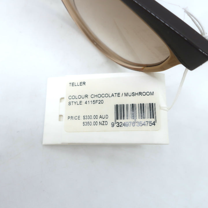 Zimmermann Teller Sunglasses Chocolate/Mushroom 4115F20 NEW