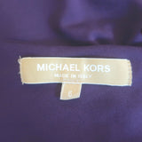 Michael Kors One Shoulder Dress Purple Stretch Jersey Size 6