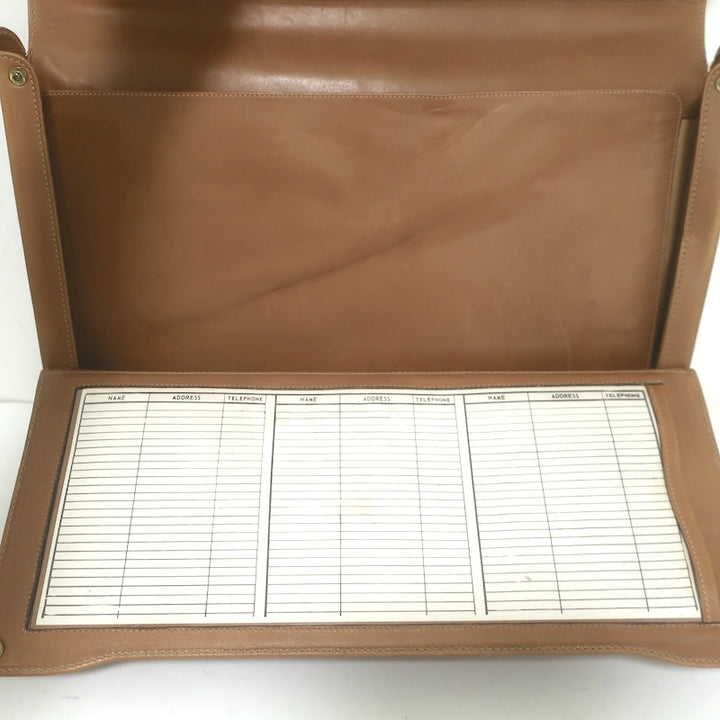 Vintage Gucci Briefcase Beige Leather Web-Strap Messenger Bag
