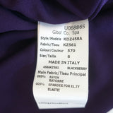 Michael Kors One Shoulder Dress Purple Stretch Jersey Size 6