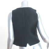 Christian Dior V-Neck Vest Black Wool-Silk Size 40