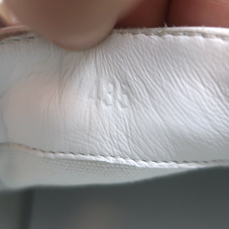 Hermes Get Low Top Sneakers Beige Canvas &amp; White Leather Size 43.5