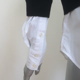 Veronica Beard Amirah Mixed Media Sweater Black Wool Size Extra Small NEW