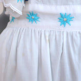 Celia B Embroidered Maxi Dress White Cotton Size Medium