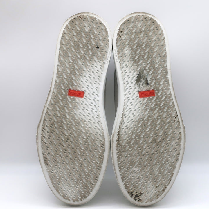 Hermes Get Low Top Sneakers Beige Canvas &amp; White Leather Size 43.5