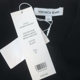 Veronica Beard Amirah Mixed Media Sweater Black Wool Size Extra Small NEW