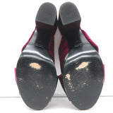 Lemare Crisscross Mule Sandals Burgundy Velvet Size 41 Open Toe Heels