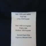 L'Agence Jayde Collarless Open-Front Leather Jacket Black Size 2