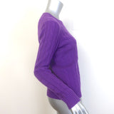 Polo Ralph Lauren Cashmere Cable Knit Crewneck Sweater Purple Size Small