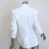 Cinq a Sept Khloe Tumbled Woven Blazer White Size 00 One-Button Jacket