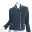 Christian Dior Double Breasted Sweater Jacket Navy Cotton Knit Size 40