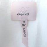 Cinq a Sept Khloe Tumbled Woven Blazer White Size 00 One-Button Jacket