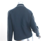 Christian Dior Double Breasted Sweater Jacket Navy Cotton Knit Size 40