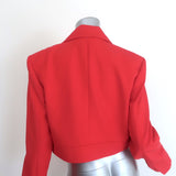 A.L.C. Reeve Asymmetric Wrap Jacket Ruby Red Twill Size 12