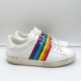 Valentino Rainbow Open Low Sneakers White Leather Size 39
