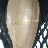 Christian Louboutin Coussin 140 Caged Booties Black Leather Size 41