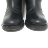 Miu Miu Logo-Detailed Pull-On Knee High Boots Black Leather Size 37