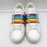 Valentino Rainbow Open Low Sneakers White Leather Size 39