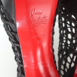 Christian Louboutin Coussin 140 Caged Booties Black Leather Size 41