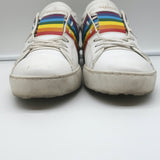 Valentino Rainbow Open Low Sneakers White Leather Size 39
