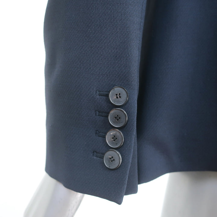 Christian Dior Blazer Navy Wool-Silk Size 38 Single Breasted Jacket