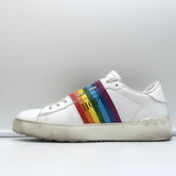 Valentino Rainbow Open Low Sneakers White Leather Size 39