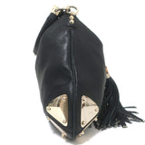 Gucci Indy Large Hobo Bag Black Leather Bamboo Tassel Crossbody