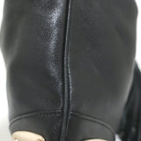 Gucci Indy Large Hobo Bag Black Leather Bamboo Tassel Crossbody