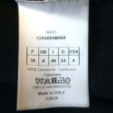 Christian Dior Cashmere Sweater Navy Paisley & Floral Print Size 36