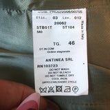 Armani Collezioni Double Breasted Coat Green Virgin Wool Size 10