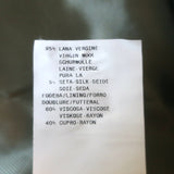 Armani Collezioni Double Breasted Coat Green Virgin Wool Size 10