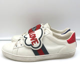 Gucci Ace Blind for Love Sneakers White Leather Size 38