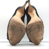 Dolce & Gabbana Rose Crochet Lace Platform Pumps Black Size 40 Open Toe Heels