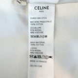 Celine Triomphe Quilted Chelsea Boutis Jacket Light Blue Cotton Size 36