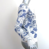 Christian Dior Around the World Embroidered Cashmere Sweater White/Blue Size 36