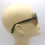 Chrome Hearts Queenie Oversize Tortoiseshell Sunglasses Havana/Lime Green