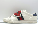 Gucci Ace Blind for Love Sneakers White Leather Size 38