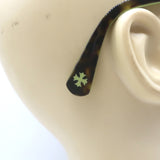 Chrome Hearts Queenie Oversize Tortoiseshell Sunglasses Havana/Lime Green