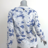 Christian Dior Around the World Embroidered Cashmere Sweater White/Blue Size 36