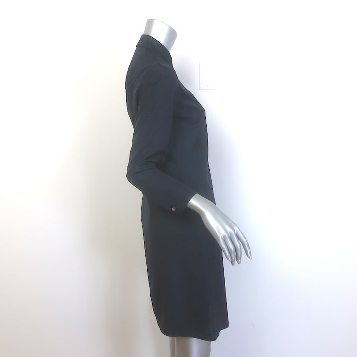 The Row Shirtdress Navy Silk Size 2