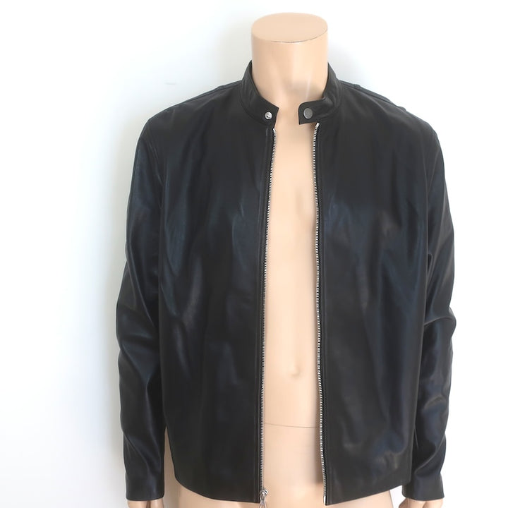 Rag &amp; Bone ICONS Archive Cafe Racer Leather Jacket Black Size Large