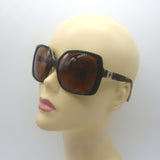 Chrome Hearts Queenie Oversize Tortoiseshell Sunglasses Havana/Lime Green