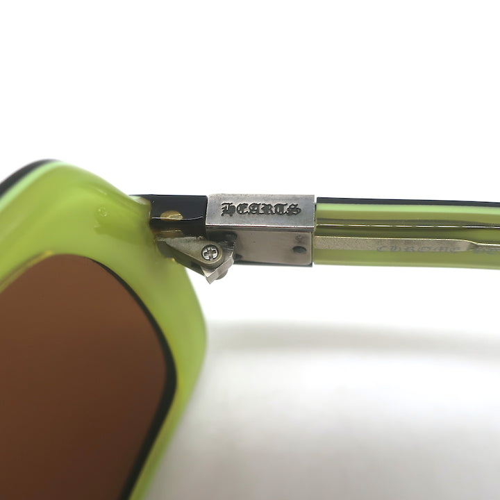 Chrome Hearts Queenie Oversize Tortoiseshell Sunglasses Havana/Lime Green