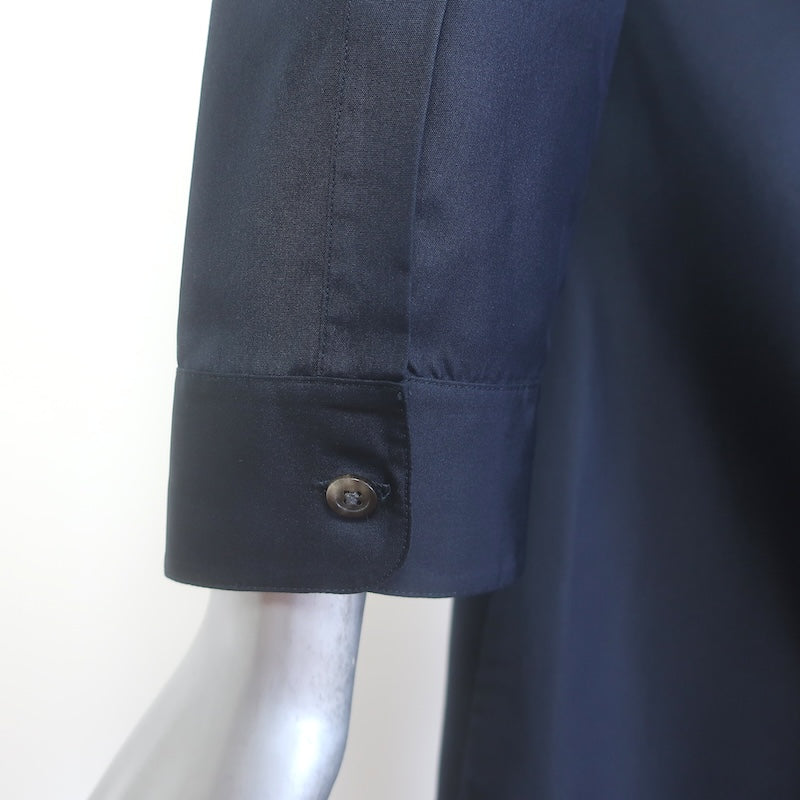 The Row Shirtdress Navy Silk Size 2