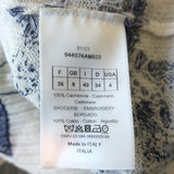 Christian Dior Around the World Embroidered Cashmere Sweater White/Blue Size 36